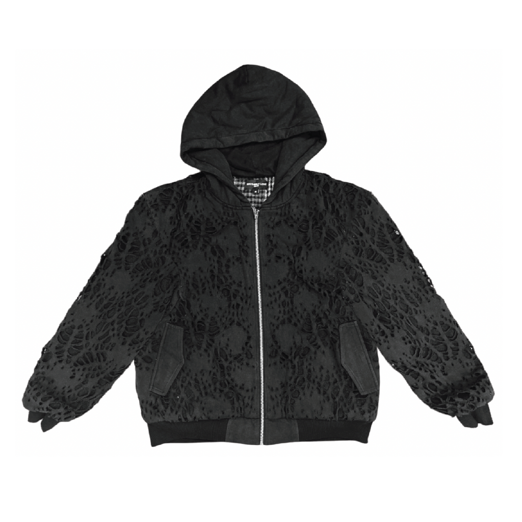 BL BURNEDWEB DENIM BOMBER JACKET