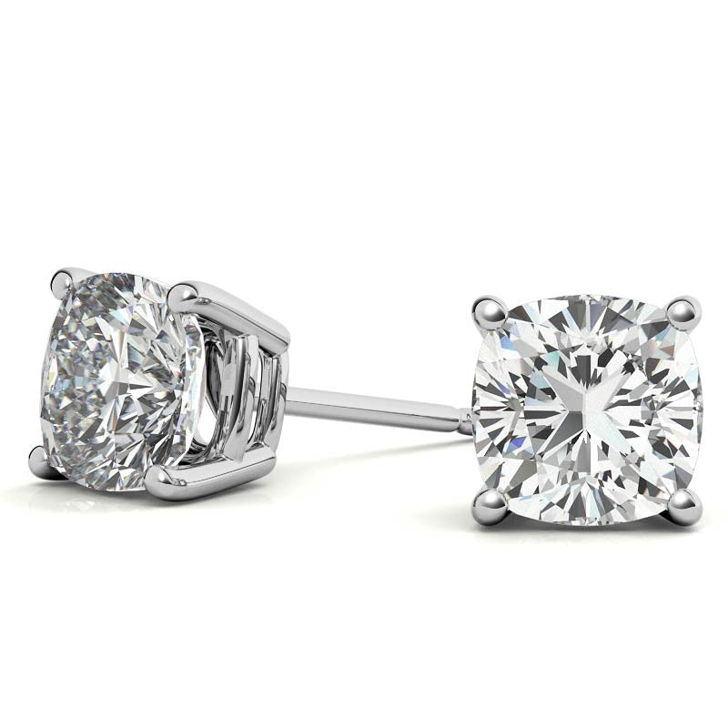 Cushion Cut Stud Earrings