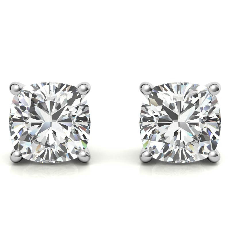 Cushion Cut Stud Earrings