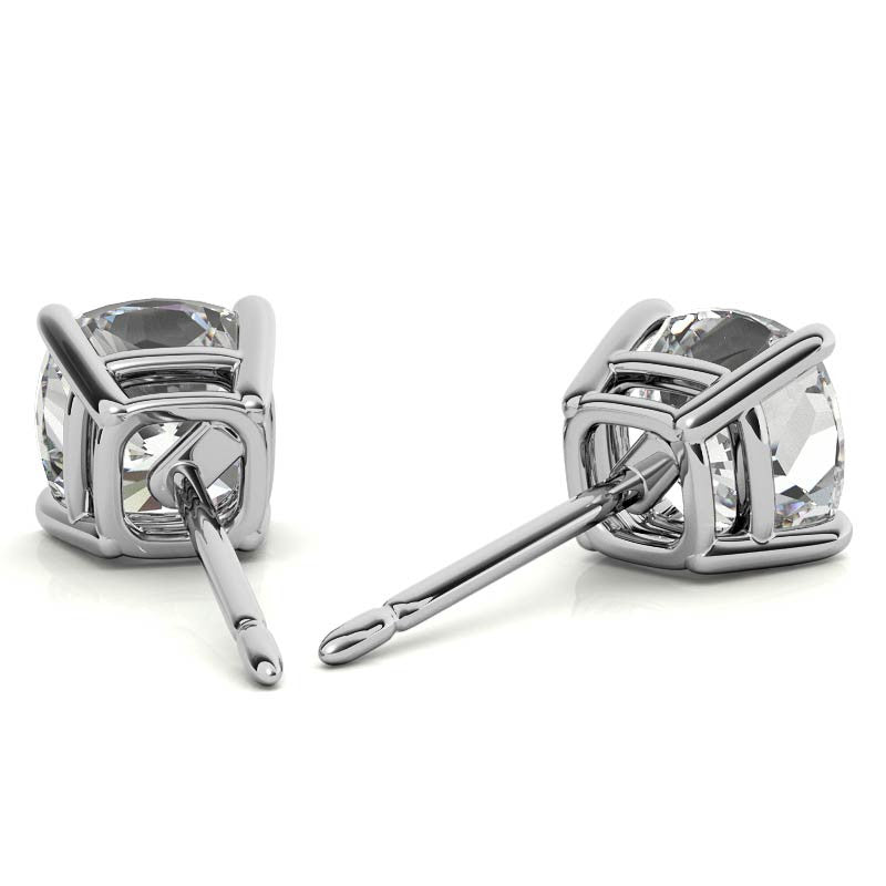 Cushion Cut Stud Earrings