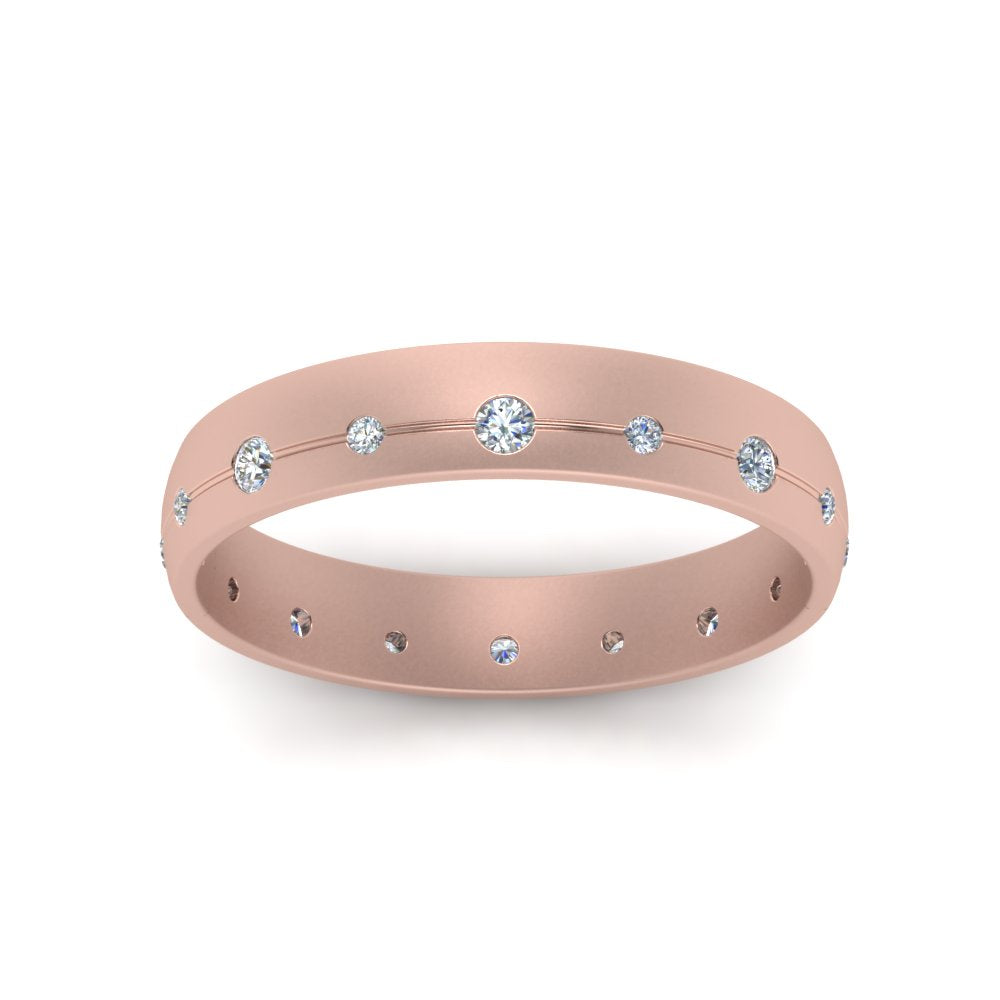 Flush Set Diamond Wedding Band