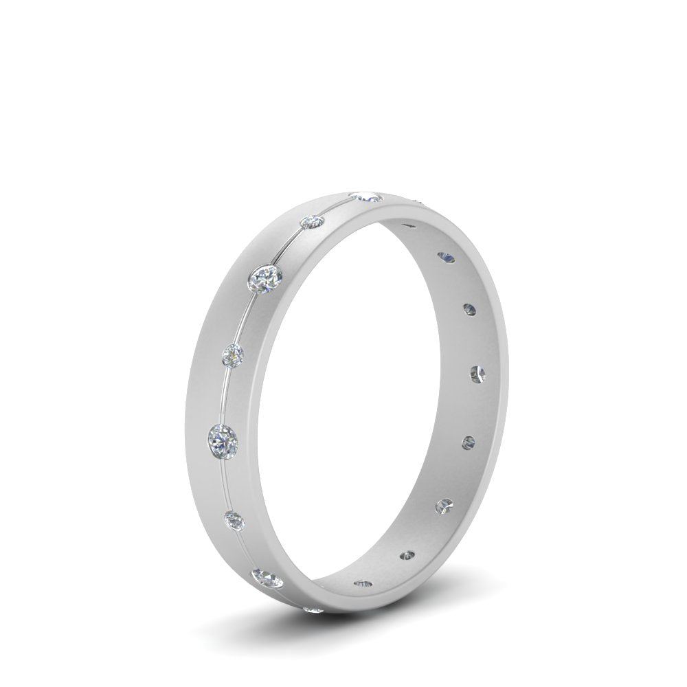 Flush Set Diamond Wedding Band