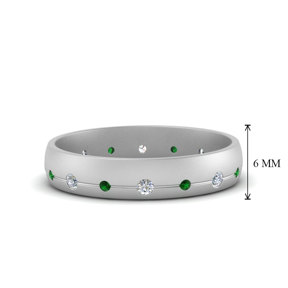Flush Set Diamond Wedding Band