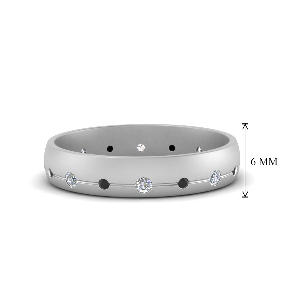Flush Set Diamond Wedding Band