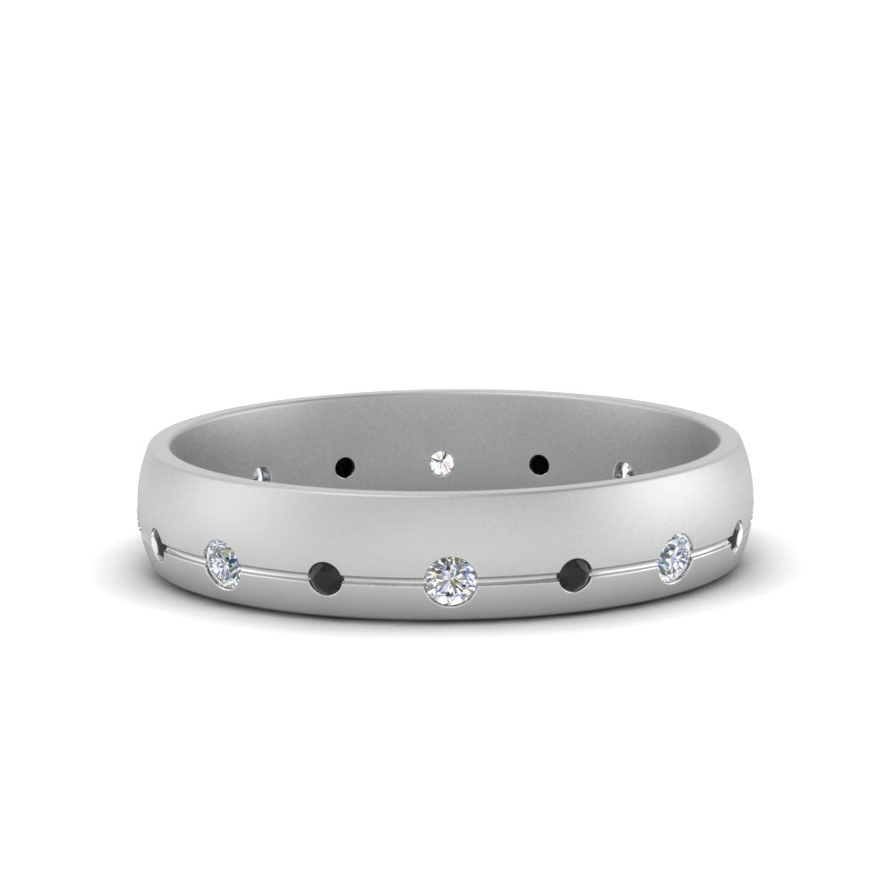 Flush Set Diamond Wedding Band