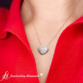 Heart Cluster Diamond Pendant