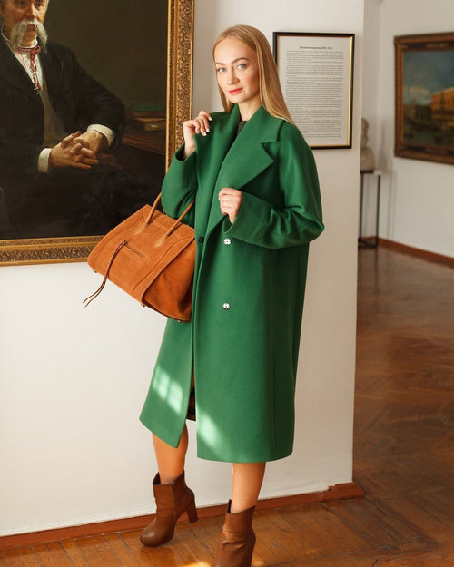 Amber Wool Cashmere Tailored Coat