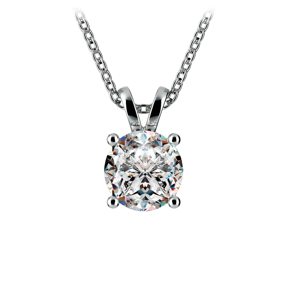 Prong Set Round Diamond Pendant