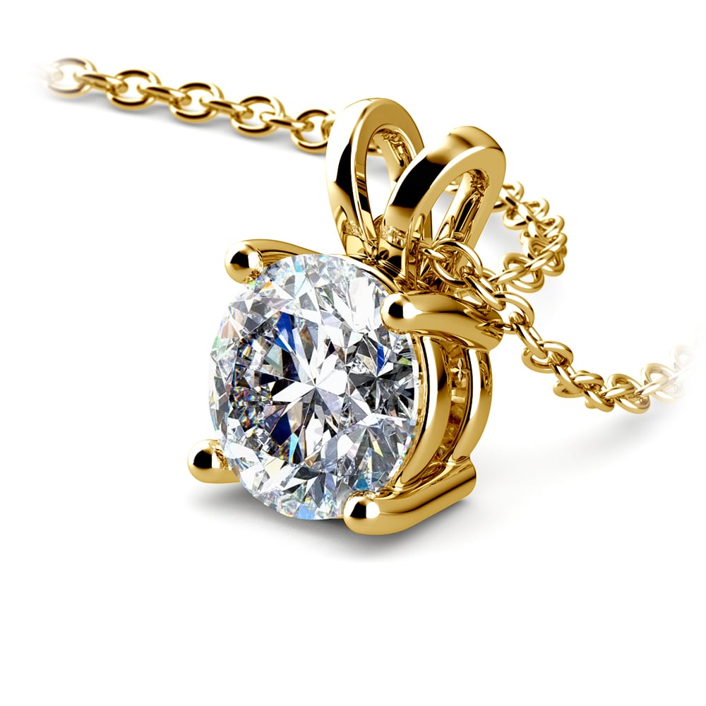 Prong Set Round Diamond Pendant