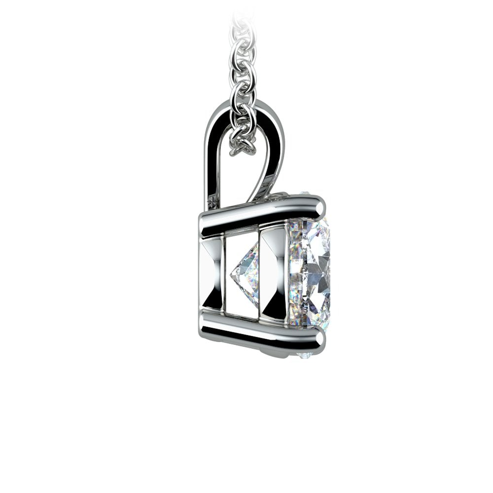 Prong Set Round Diamond Pendant