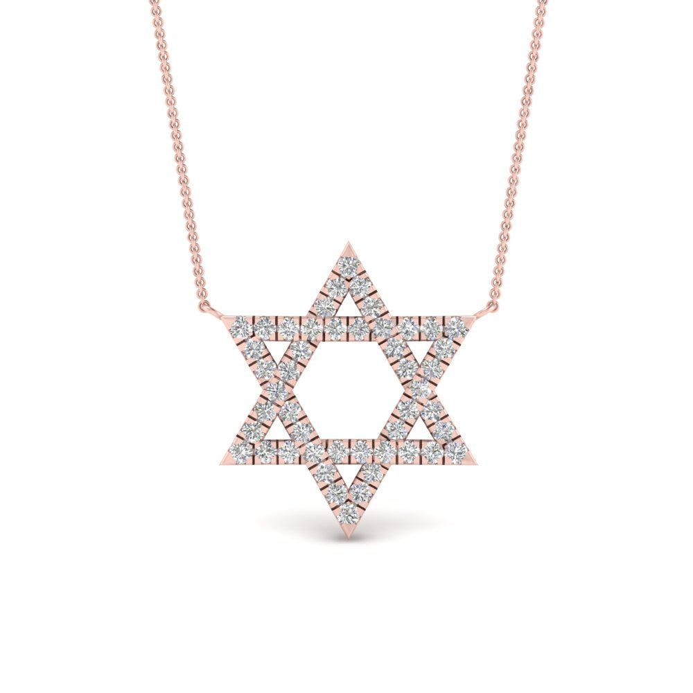 Star Of David Delicate Diamond Pendant
