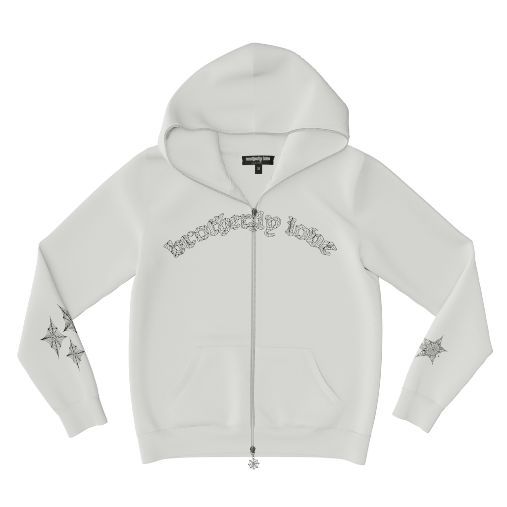 BL WEBSTAR FULL ZIP HOODIE (WHITE/BLACK)