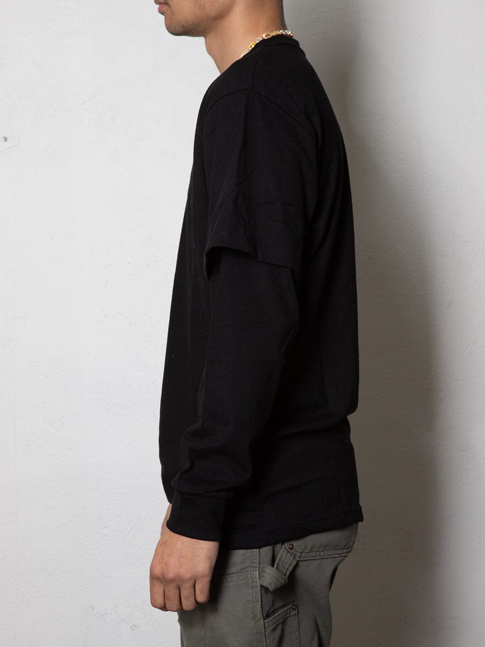Reckless Double L/S Tee - Black